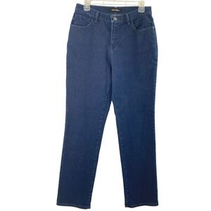 Lee Classic Fit Jeans Womens Size 6 High Rise Mom Dark Wash Denim Straight